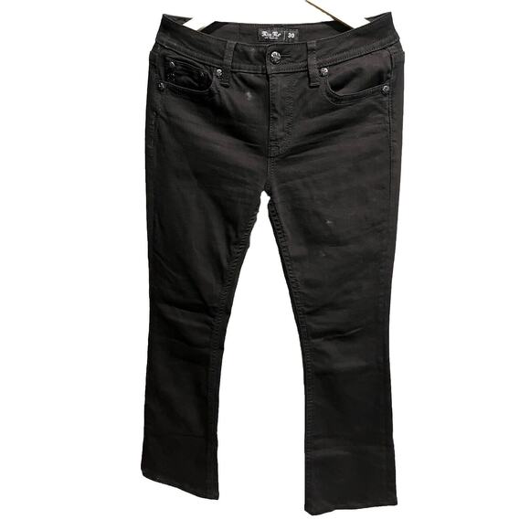 Miss Me Los Angeles Black Women's Bootcut Jeans with Rhinestones Size 30 - Picture 1 of 4